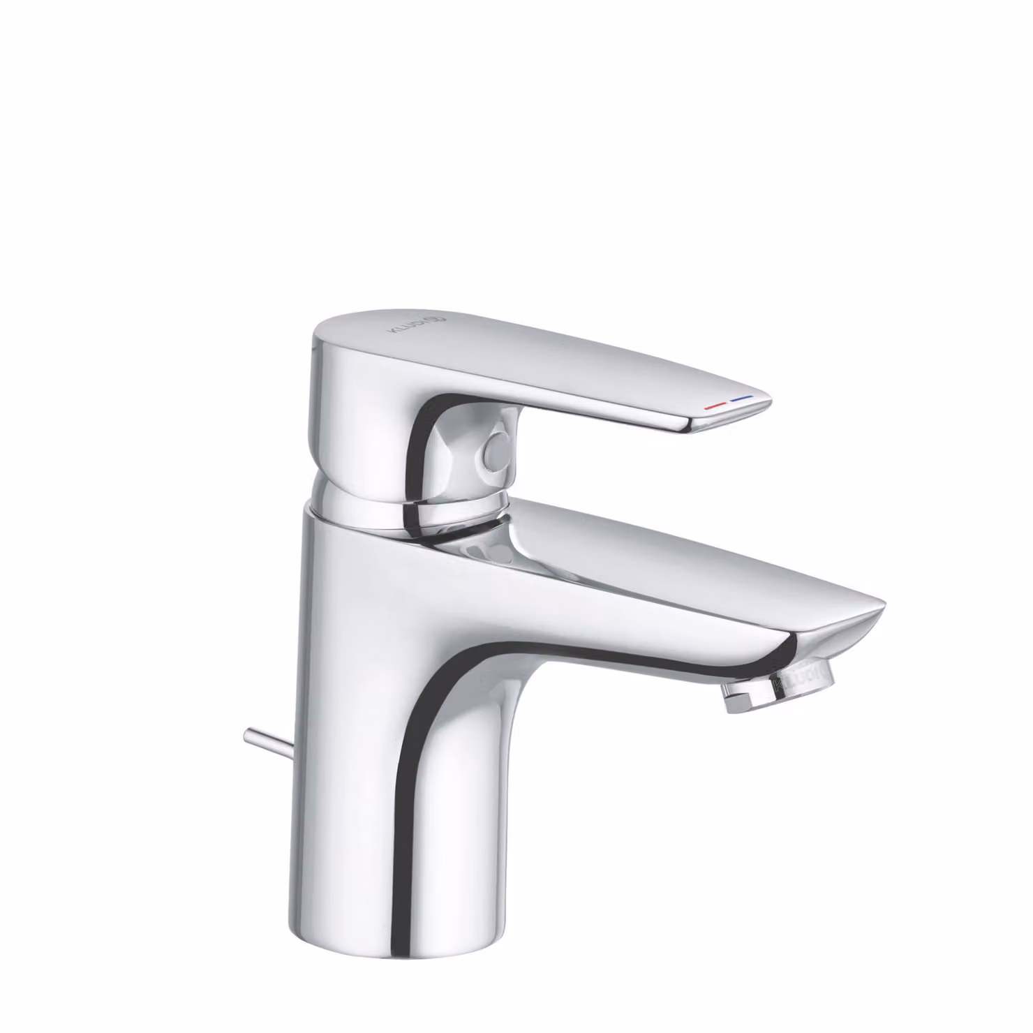 Miscelatore monocomando Kludi Pure&Solid WT 75 DN15 con set di scarico cromato, 1 pz.