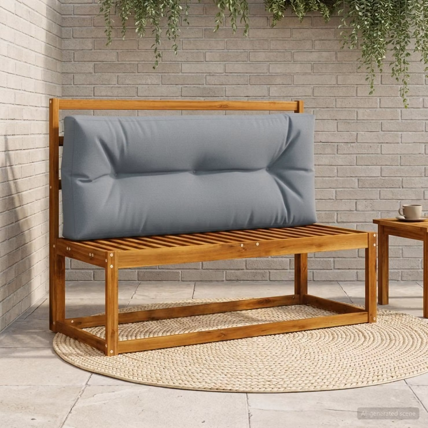 Cuscino per schienale di pallet vidaXL VIANEN blu in poliestere con rivestimento rimovibile e resistente ai raggi UV