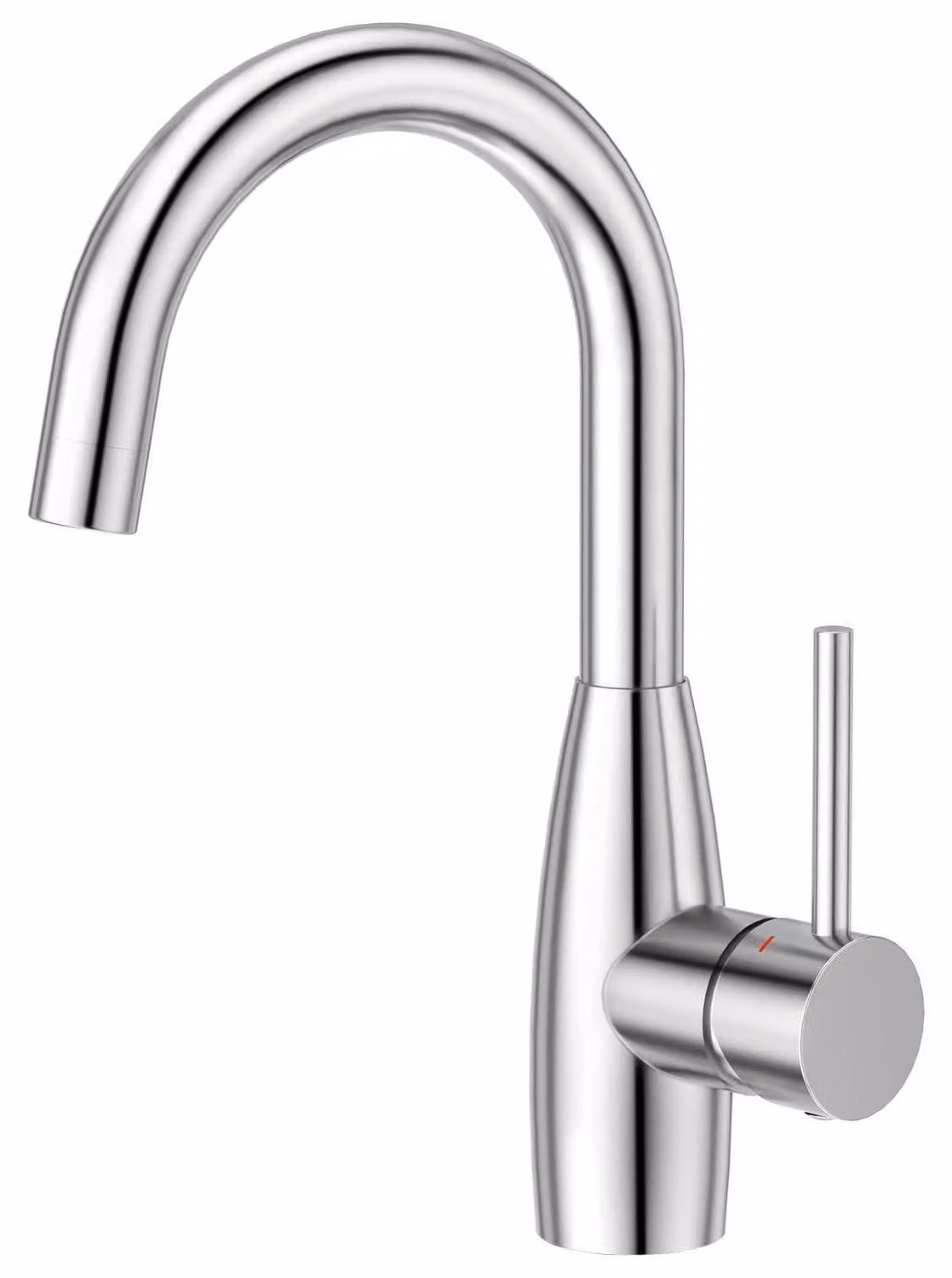 Miscelatore monocomando per lavabo, bagno/cucina, in acciaio inossidabile cromato, a risparmio idrico, girevole a 360°