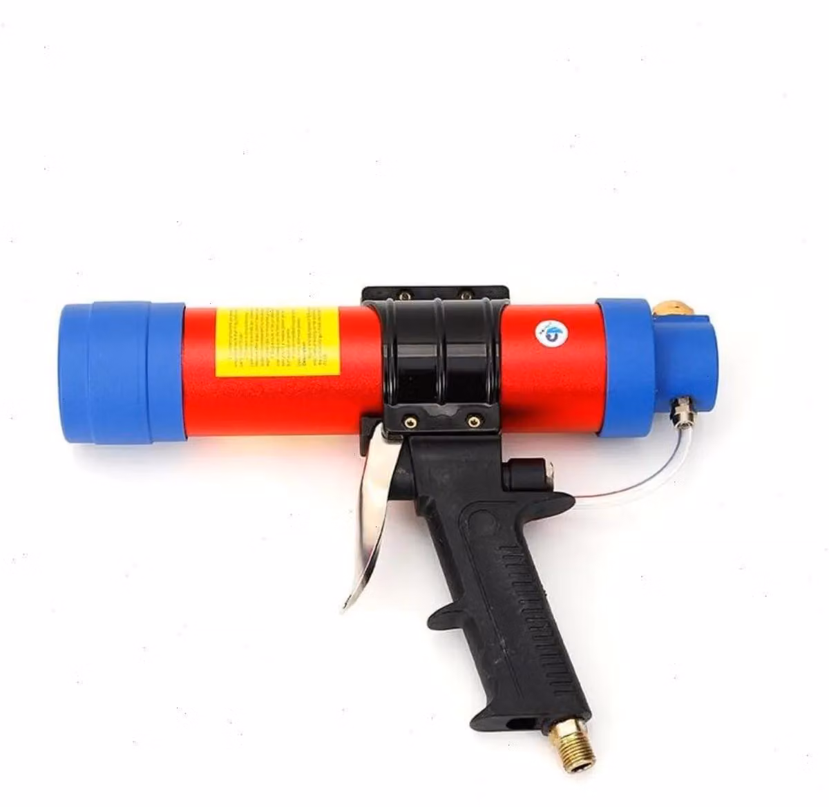 Pistola pneumatica per cartucce - Pistola per sigillante siliconico da 310 ml - Pressione di esercizio 6 bar - Lega di alluminio - Per cartucce da 21,5–22,5 cm - 26,8×24 cm