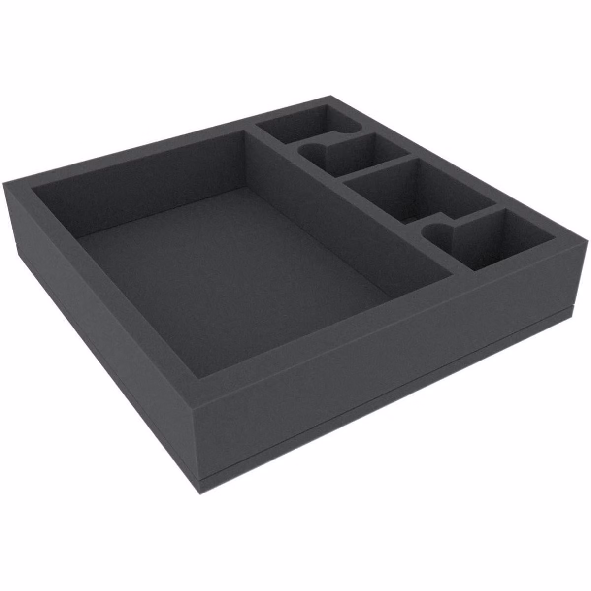 Inserto in schiuma 285x285x60 mm con 5 scomparti per giochi da tavolo
