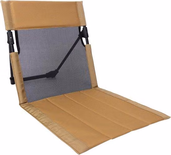 Sedia a sdraio regolabile – Sedia da esterno e da campeggio con struttura telescopica e cuscino – Supporto in alluminio con sistema di bilanciamento – Seduta funzionale per patio, giardino, picnic e passeggiate