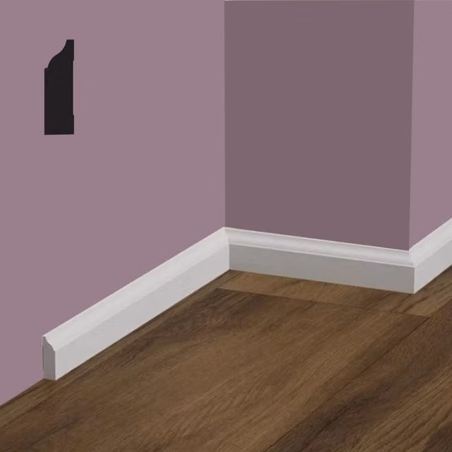 Battiscopa FIRENZE Eternal Parquet in polimeri FeelingWood-HD Bianco 32x10 mm