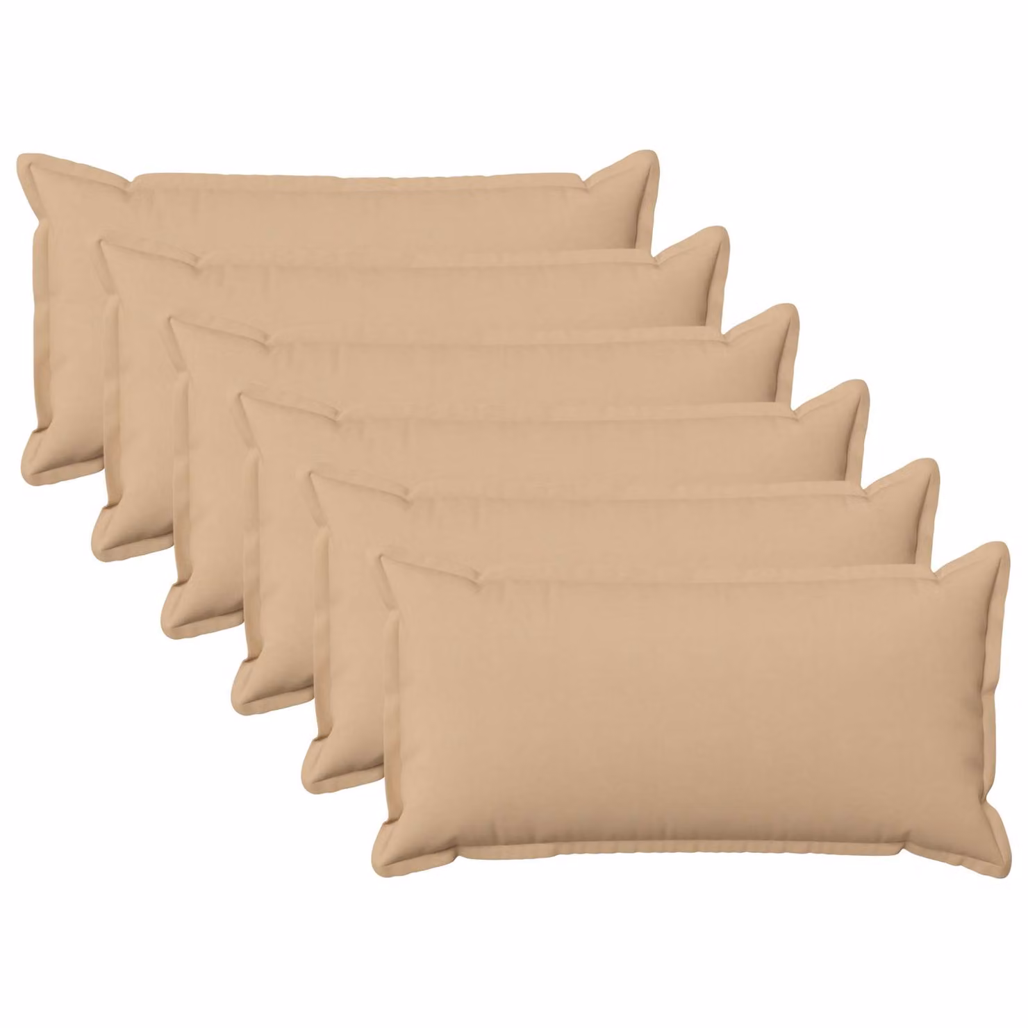 Set di 6 federe vidaXL HOUTEN color beige, L 80 x P 40 cm