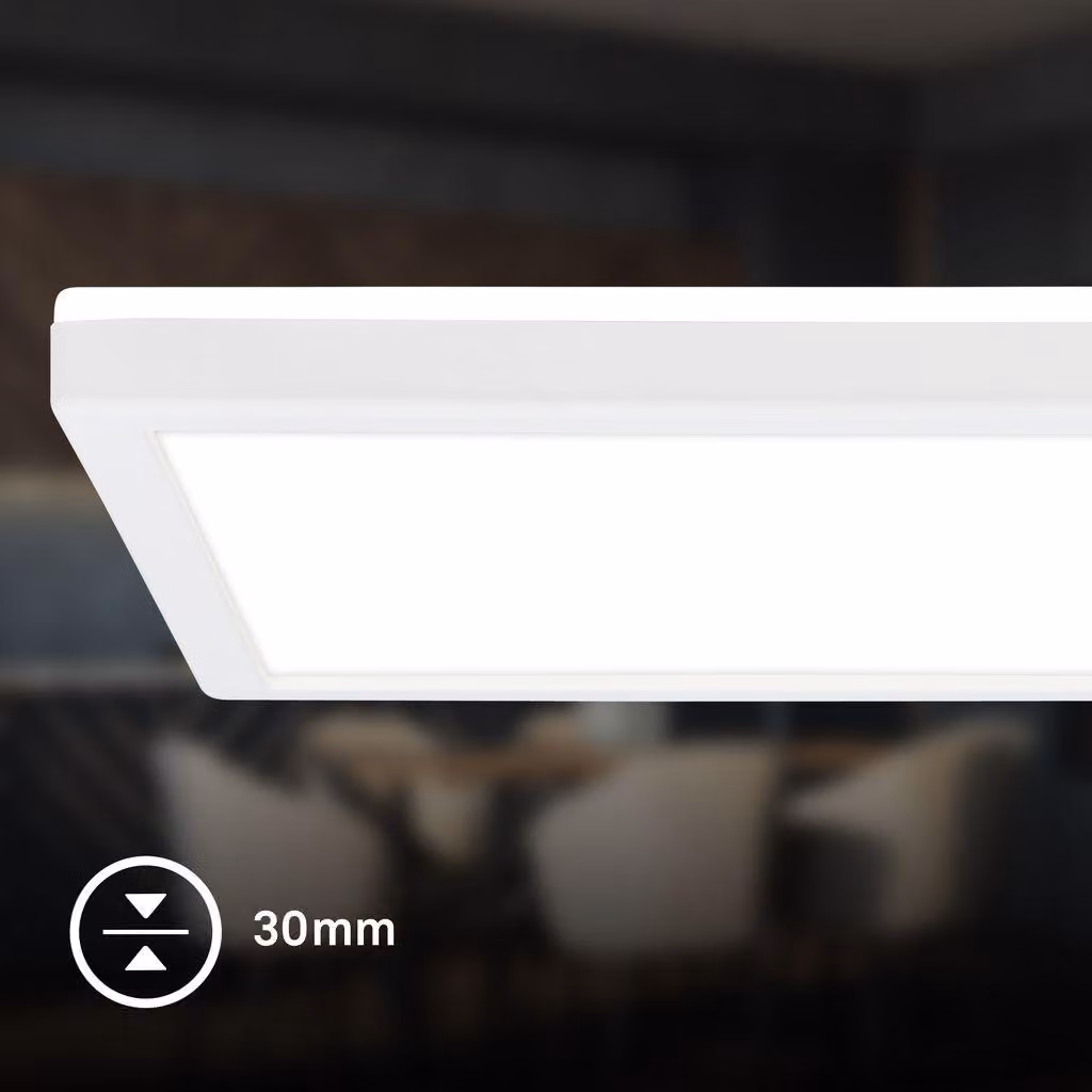 Lampada da soffitto a LED, colore bianco, 22 watt, 3000 lumen, 4000K, effetto retroilluminazione – Briloner