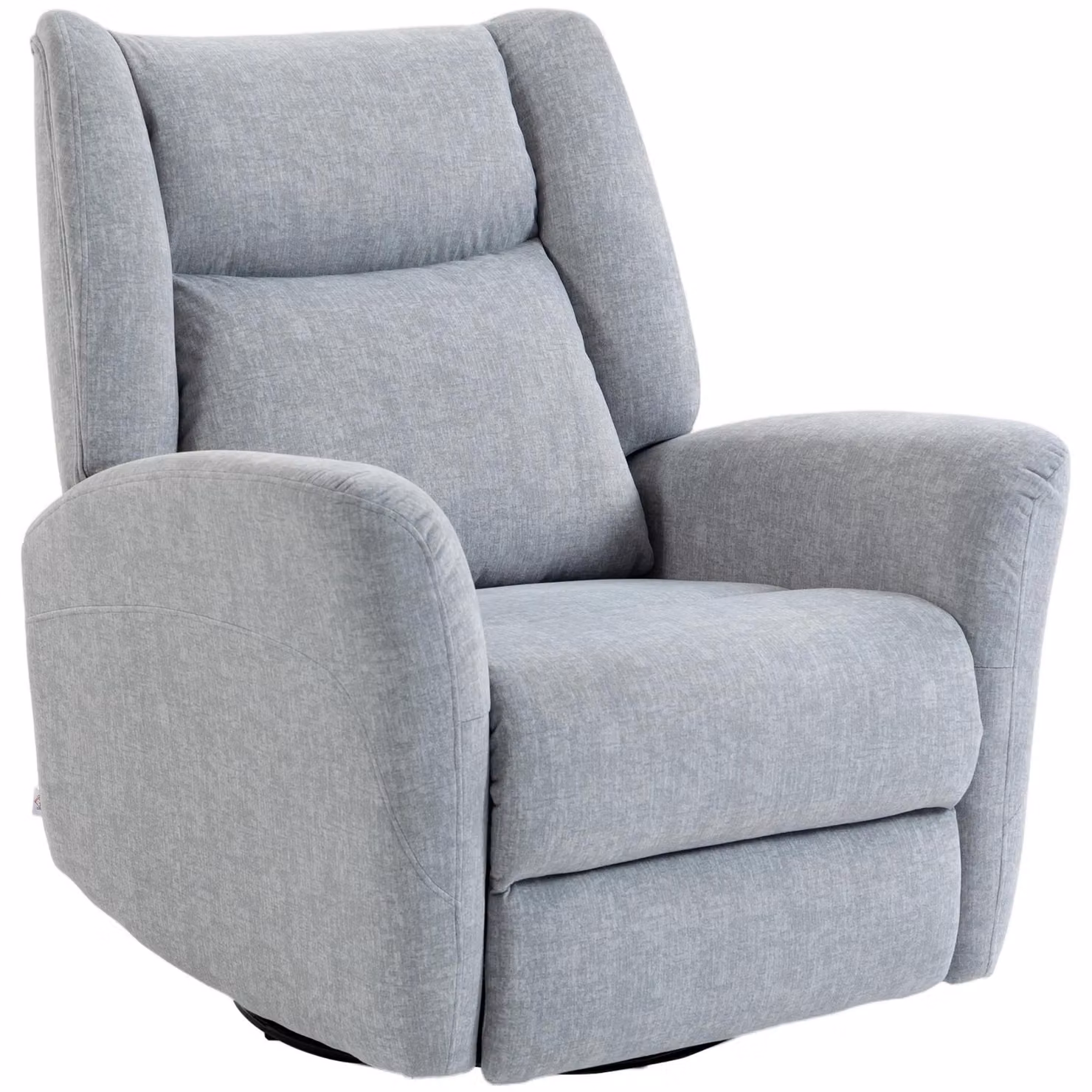 Poltrona relax - Poltrona TV - Rotazione a 360° - Funzione dondolo e reclinabile - Imbottita - Rivestita in tessuto - Struttura in legno - Grigio chiaro