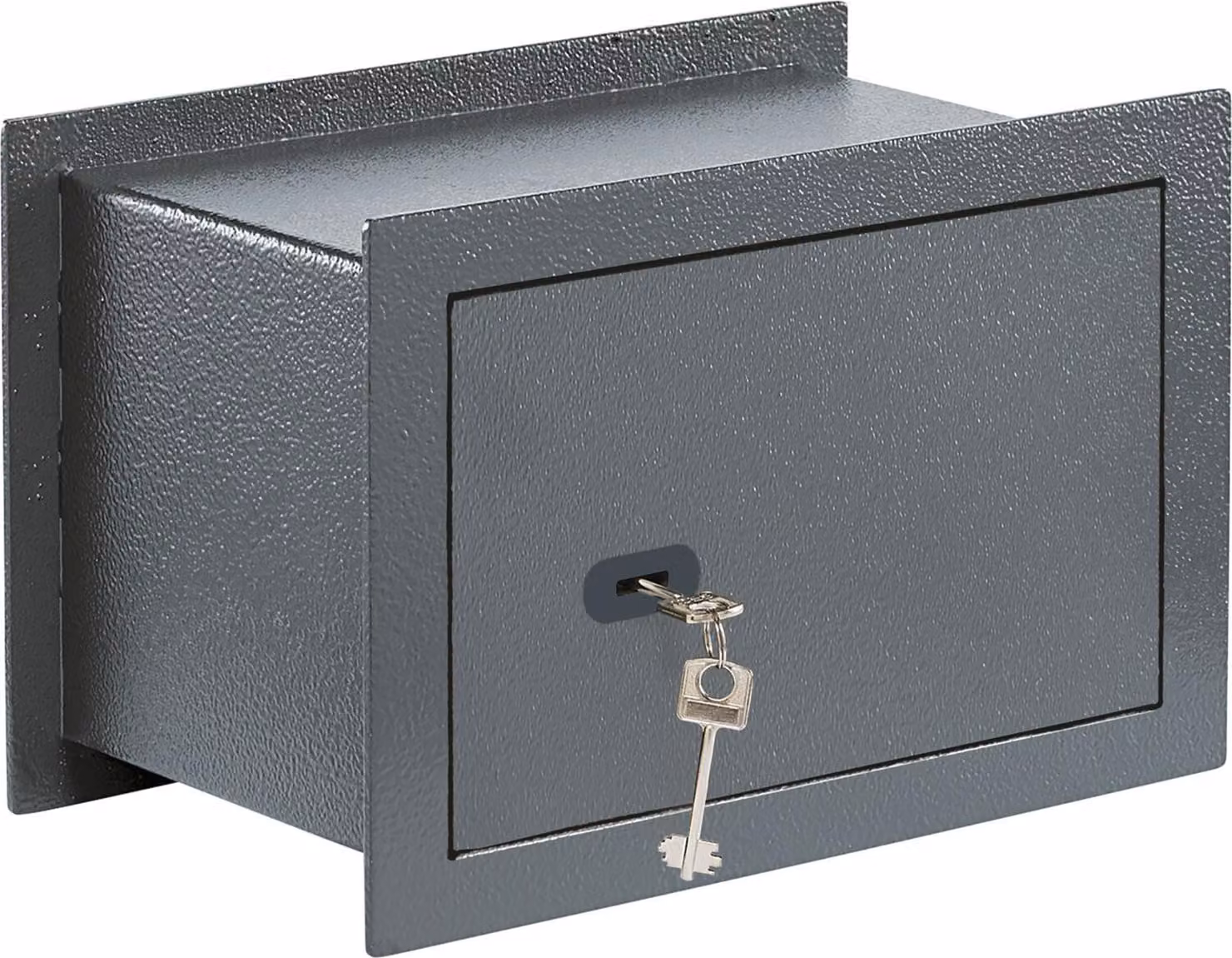 Cassaforte a muro Burgwächter con chiave - Cassaforte da incasso Pure Safe PSW 120 K - Mini cassaforte per montaggio a parete, acciaio antracite