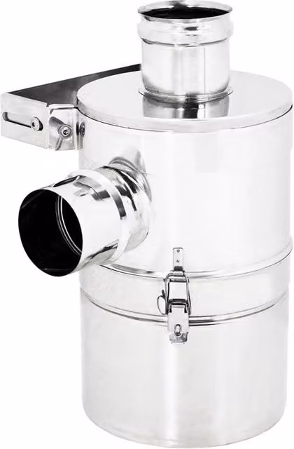 Abbattitore in acciaio inox Aflex color argento da 100 mm per fuliggine di stufe e caldaie a pellet