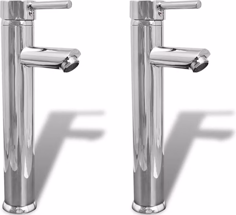 The Living Store Rubinetto da bagno Miscelatore 2 pz. Cromo