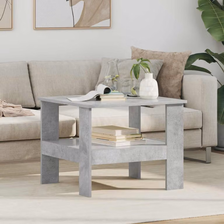 Maison Exclusive - Tavolino in cemento grigio 57 x 55 x 45 cm Materiale ligneo
