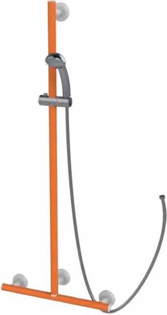 Maniglia di sicurezza disabili e anziani angolare verticale arancio di goman