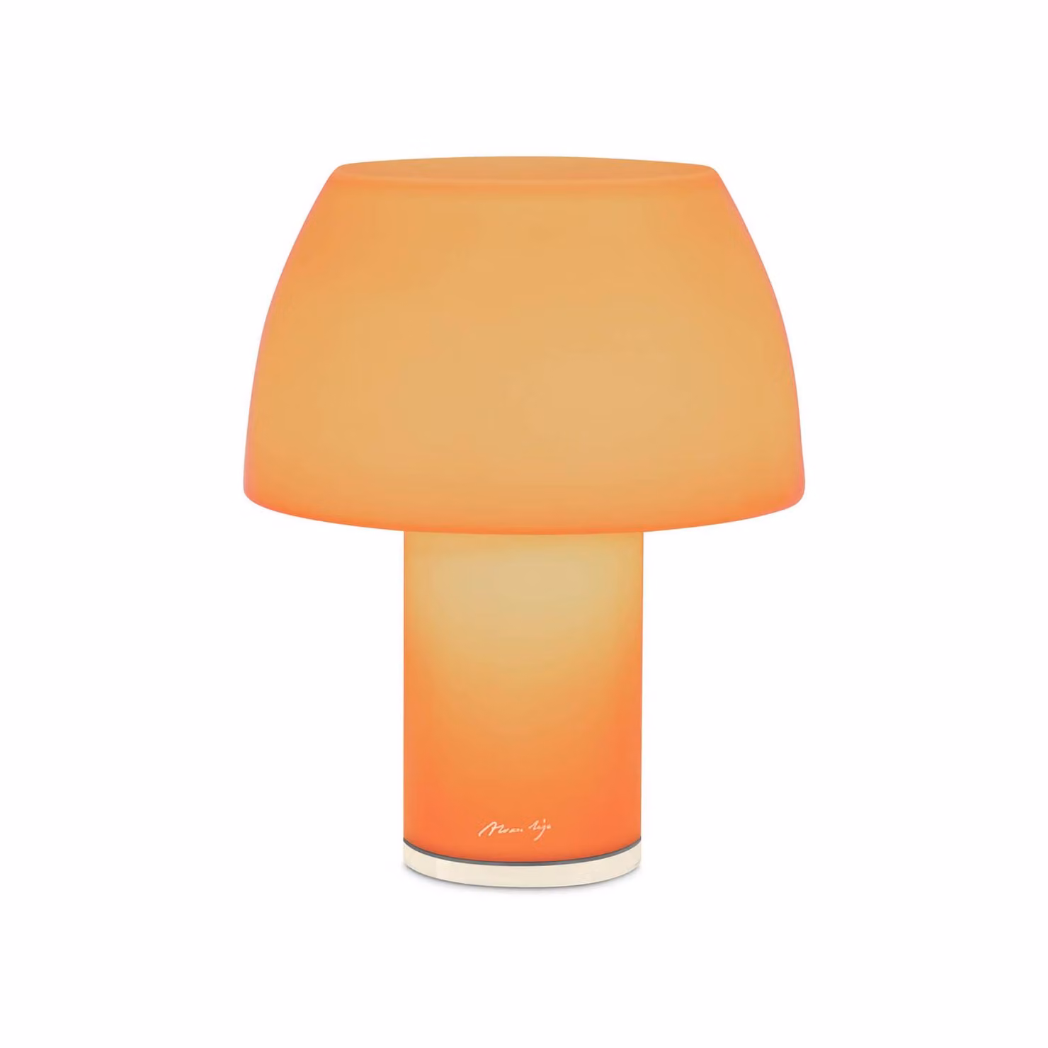 Nemo Lampada da tavolo LED Lorosae, arancione, vetro, IP54, USB dimmerabile, Giallo / Arancione, Vetro