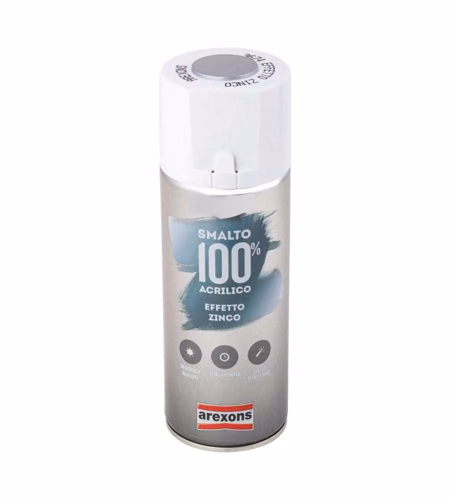 Arexons Smalto Spray Metallizzato Zinco 400 ml - Rapida Essiccazione