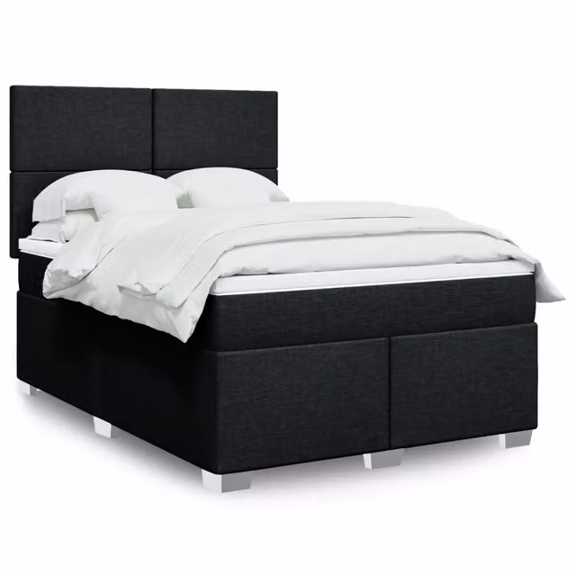 Letto Ibrido con Giroletto a Molle e Materasso vidaXL, Colore Nero e Bianco, L/P/H: 140 x 200 x 150,5 cm