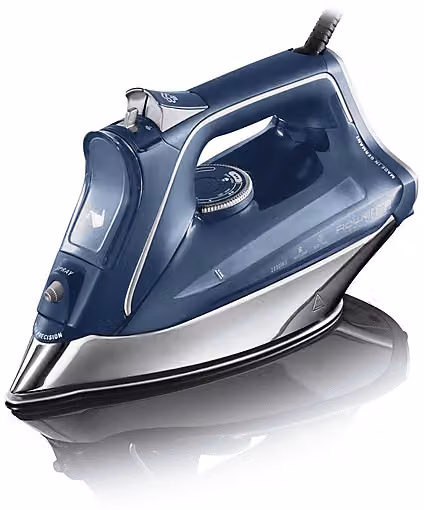 Ferro a vapore Rowenta Pro Master DW8215 blu con piastra in acciaio inossidabile, potenza 2800 W e sistema anticalcare integrato