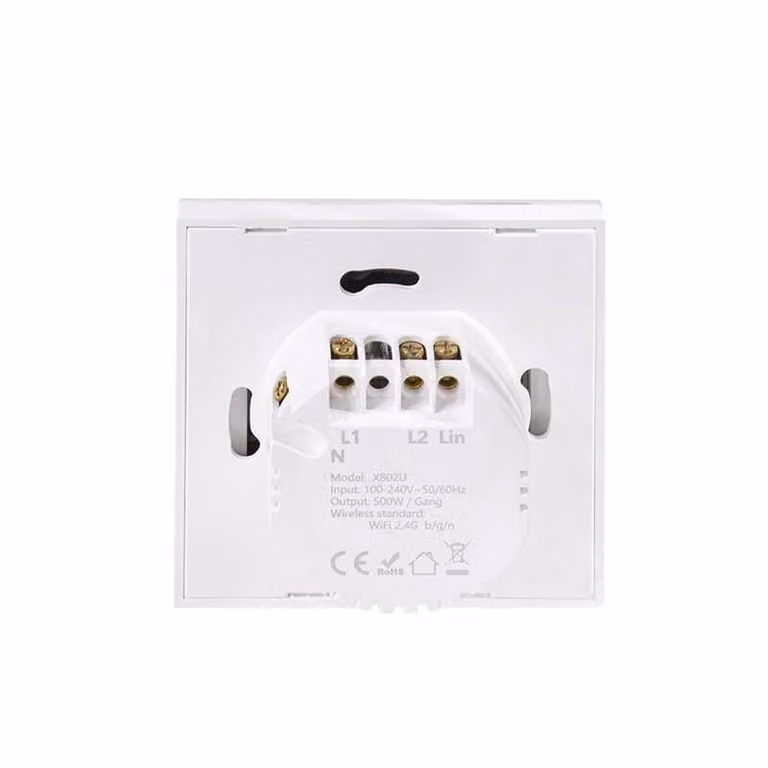 LogiLink SH0125 Interruttore a parete intelligente Wi-Fi LogiLink, a 2 vie, bianco