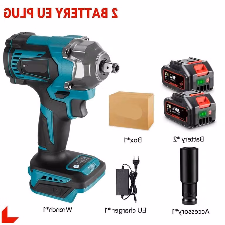 Chiave a percussione – con batteria – Avvitatore a impulsi – 1200 Nm – Senza fili – Avvitatore elettrico