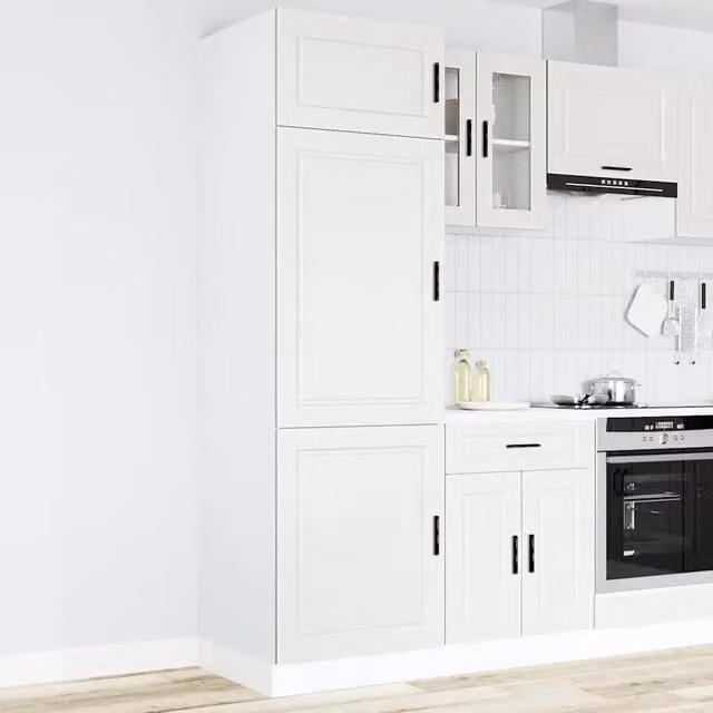 Armadio da Cucina-Credenza da Cucina Porto Bianco in Legno Multistrato
