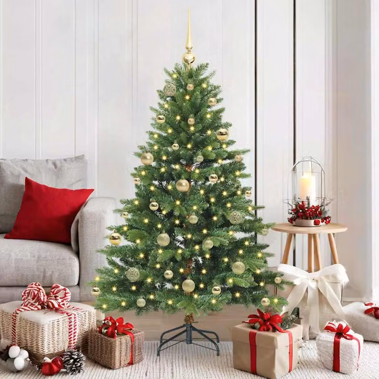 Maison Exclusive - Albero di Natale artificiale con 150 LED, verde, 150 cm, in PE e PVC
