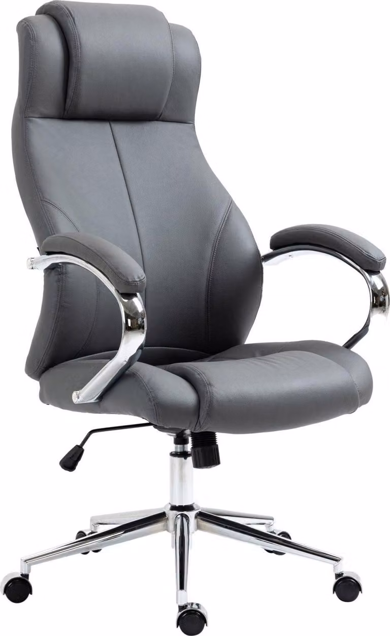 Sedia ergonomica per ufficio, sedia direzionale, sedia imbottita per coniugi - Design senza tempo | Colore: Grigio