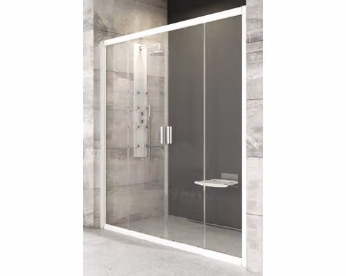 Porta doccia RAVAK Blix BLDP4-120 bianco+trasparente 190x117-121 cm 0YVG0100Z1