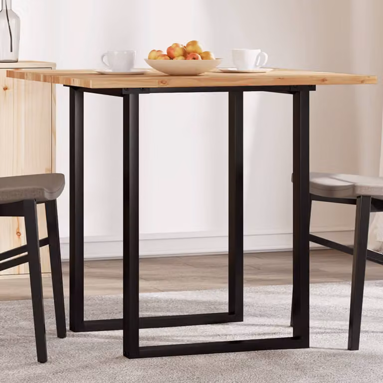 Piano Tavolo Quadrato vidaXL in Legno Massello di Acacia Oliato, Marrone, L/P: 80 x 80 cm, H: 2 cm
