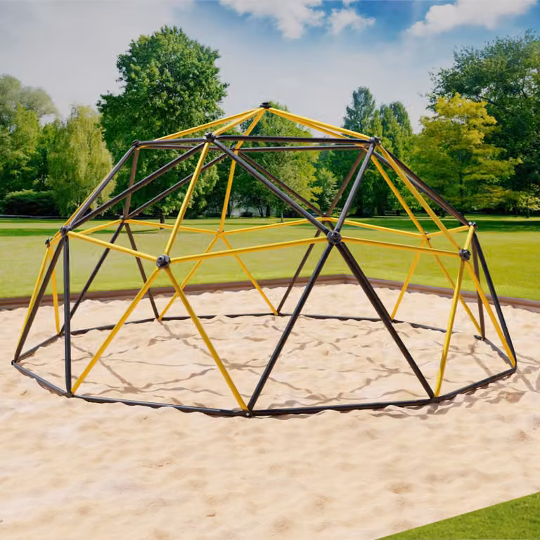 Struttura di arrampicata 360x360x180cm DomeClimber cupola di arrampicata per bambini Geodome 12FT - antracite/giallo