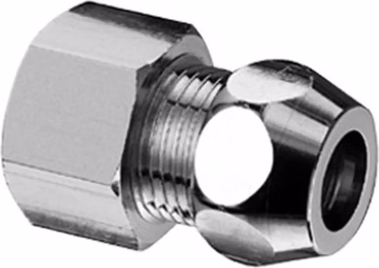 Raccordo diritto Schell 1/2"IGx3/8"AG d:10 mm cromato, 1 pz.