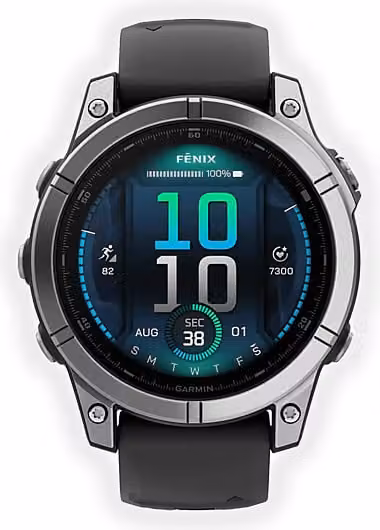 Smartwatch Garmin fenix E con scocca in acciaio inossidabile, display AMOLED, GPS e compatibilità Android, Nero/Argento – 1
