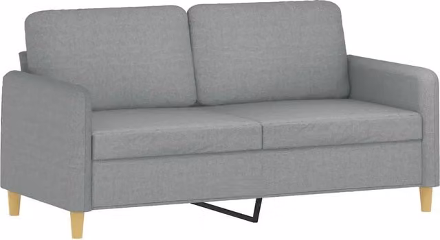 Divano | Divano da soggiorno | Sofa a 2 Posti Grigio Chiaro 140 cm in Tessuto