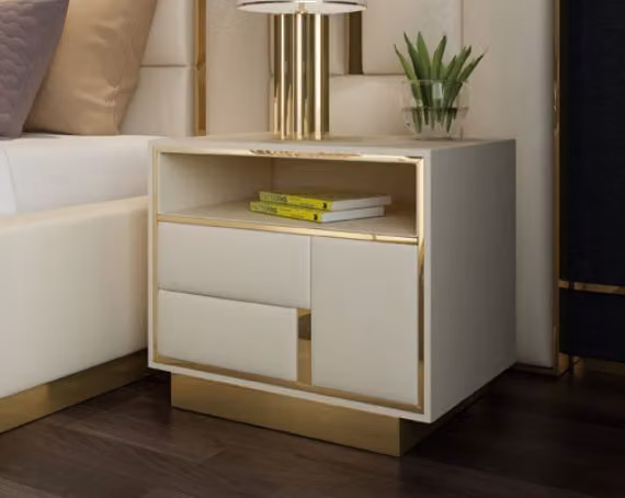 Nacht Tisch Konsole Beistell Schlaf Designer Zimmer Metall Tische Konsolen Gold