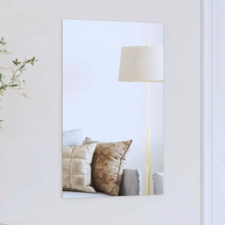 Specchio da parete rettangolare vidaXL in vetro temperato trasparente L: 40 cm, H: 60 cm