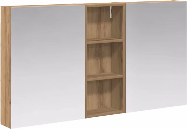 Set di Armadi da Bagno | Armadio da bagno con lo scaffale 3 pz 130 x 14,5 x 70 cm