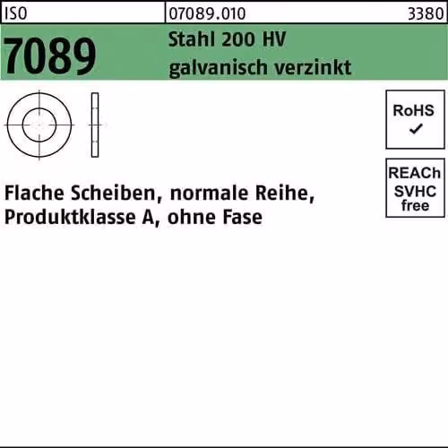Dischi Reyher ISO7089 12 (13x24x2,5) HV, vz 070890109120000 (100 pezzi)
