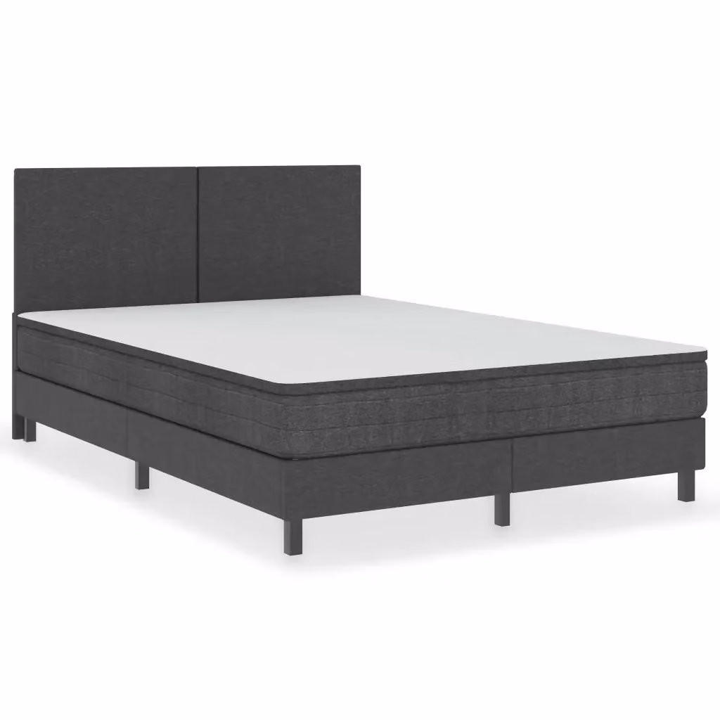 Letto a molle vidaXL in tessuto grigio scuro L: 140.5 cm, P: 201 cm, H: 116 cm – 2