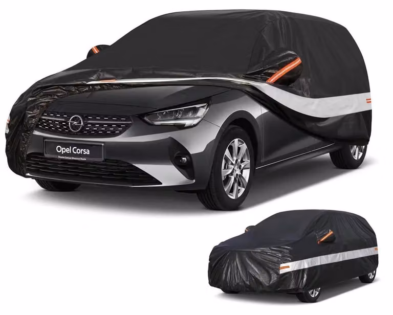 Copertura per auto, adatta a garage completo, con 10 strati, 100% impermeabile, colore nero, compatibile con modelli Corsa D/E/A/B/C/F (dal 1982 al 2025)