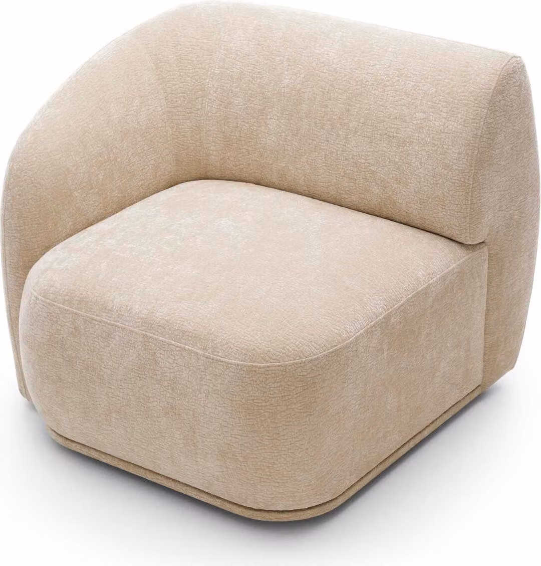FURNLUX Divano modulare Nobo Beige 95cm / Colore principale: Beige / Dimensioni: 95 x 75 x 97 cm