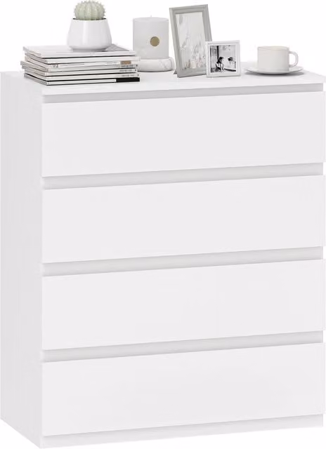 Cassettiera Xylo con 4 cassetti bianca L: 80 cm, P: 39 cm, H: 95 cm