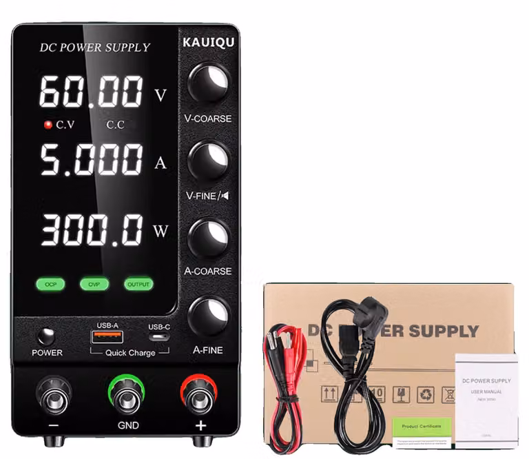 Alimentazione, tensione regolabile, compatibile con diversi tipi di batterie, modello SPS-C605S