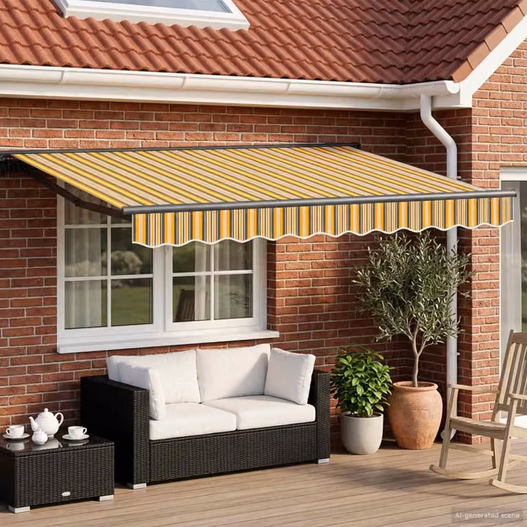 vidaXL Tendalino a semi cassette con LED e telecomando in alluminio e poliestere, L: 250 cm