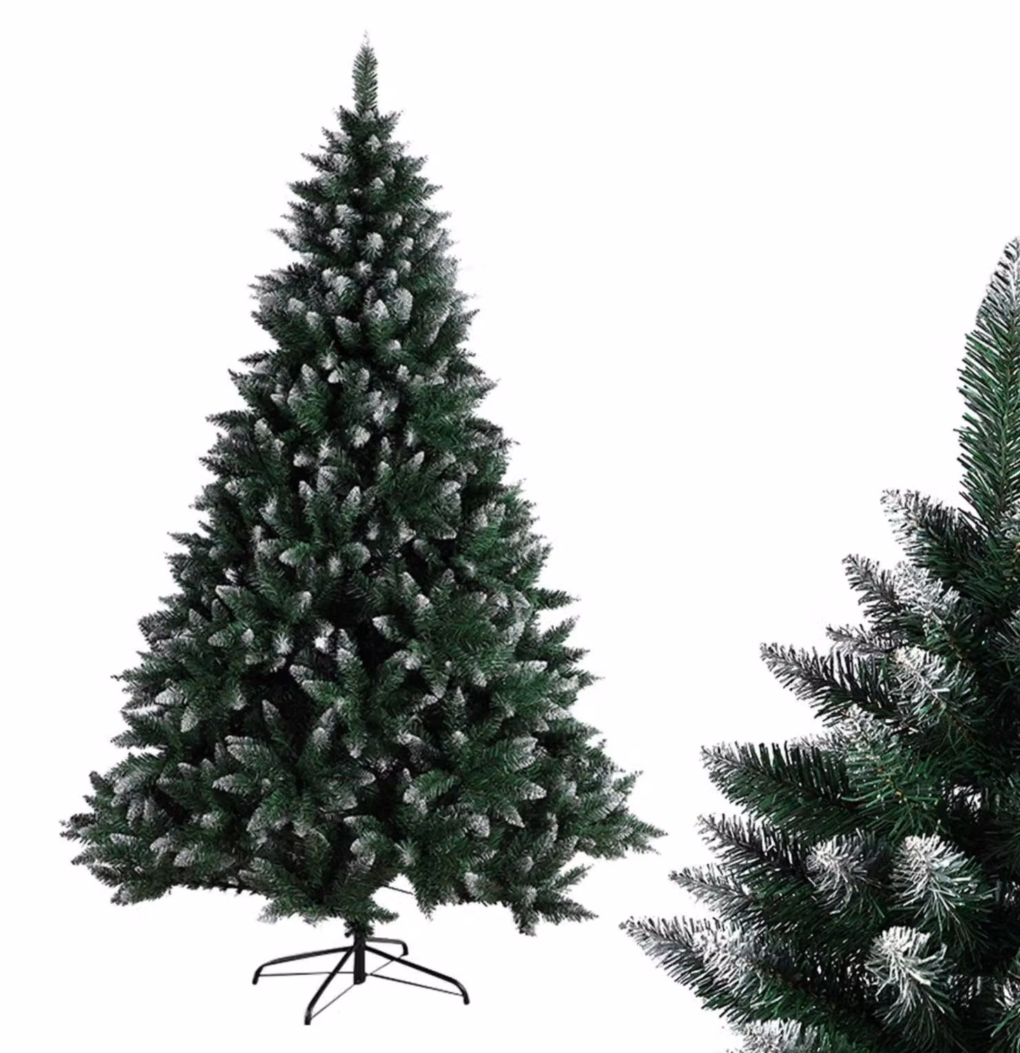 Albero di Natale decorativo con base, altezza da 120 cm a 240 cm