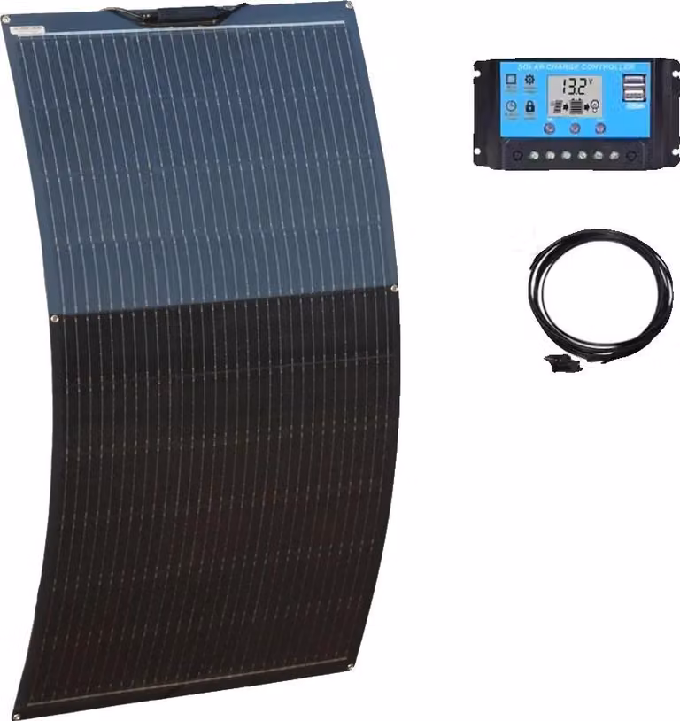 Pannello solare, monocristallino, wasserdicht, 130w 12v Kit