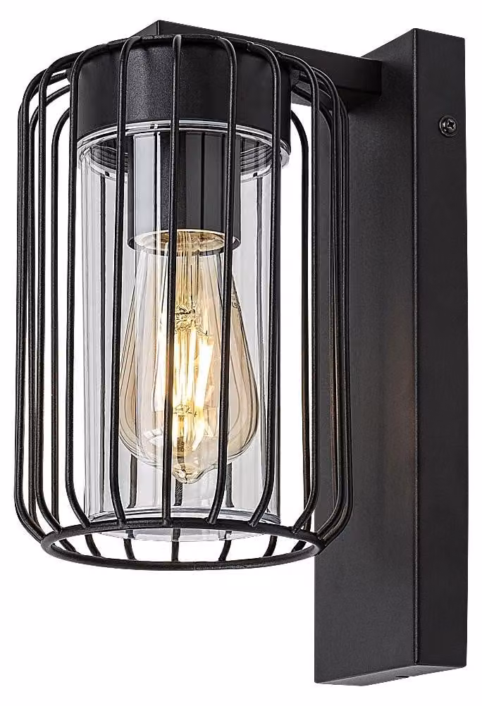 Rabalux Apparecchio per facciata nero Tarpa per lampadina E27 77106
