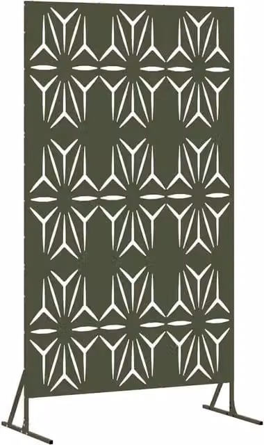 Paravento Schermo per Privacy Oliva in Acciaio L/P/H: 100 x 50 x 180 cm – 1