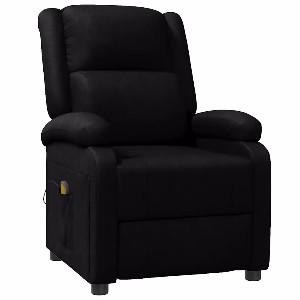 Poltrona relax reclinabile vidaXL in similpelle nera con braccioli e imbottitura in schiuma – 2
