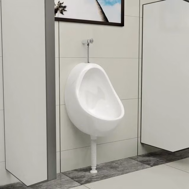 Orinatoio Sospeso con Sciacquone in Ceramica Bianco vidaXL L/P/H: 48 x 33 x 31 cm – 1