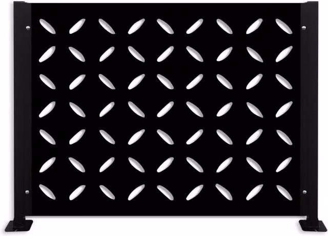 Ringhiera rettangolare Signorbit mod. OXY-H in metallo rivestito in PVC, colore nero opaco, H: 90 cm, L: 118 cm, P: 118 cm