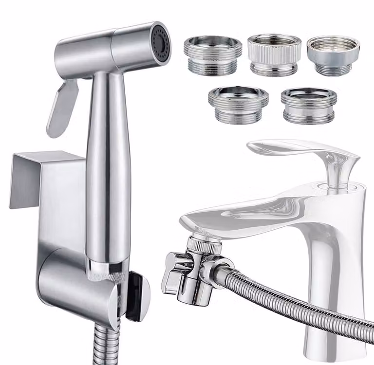 Kit per bidet a pavimento in acciaio inossidabile, per un'installazione semplice