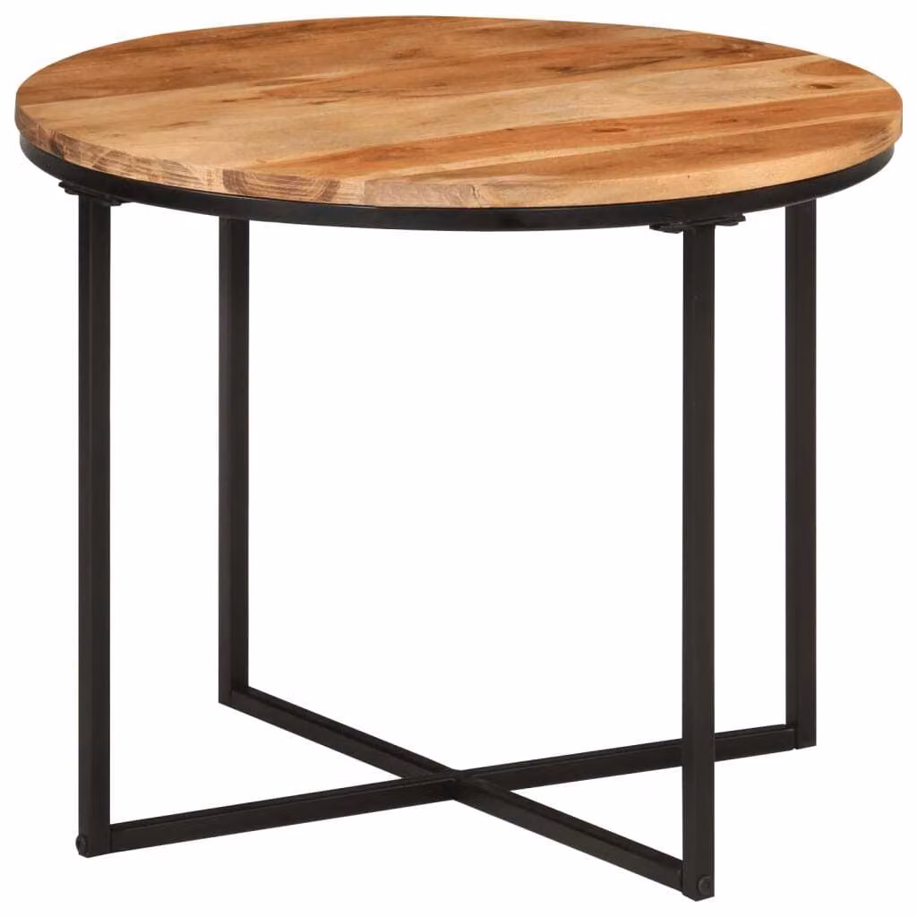 Maison Exclusive - Tavolino da caffè 55x55x45 cm, in legno massello di acacia e ferro