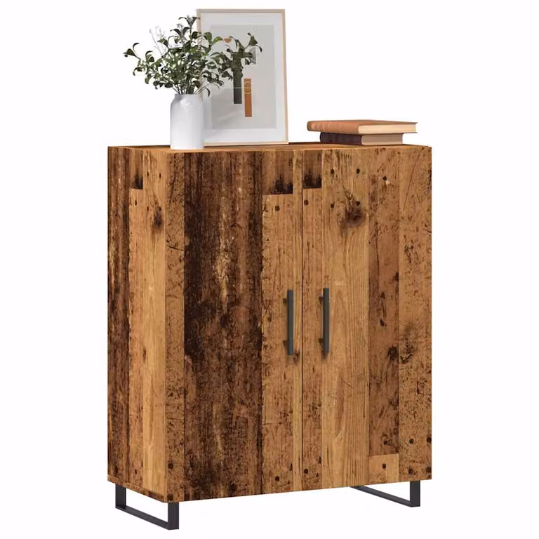 Credenza vidaXL in legno color marrone con finitura opaca L: 69,5 cm, P: 34 cm, H: 90 cm